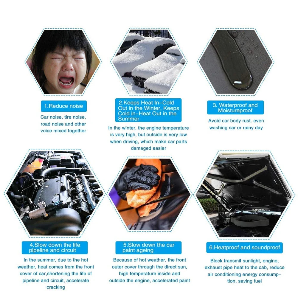 3 6 8 Thickness Anti-noise Heat Closed Cell Foam Car Truck Sound