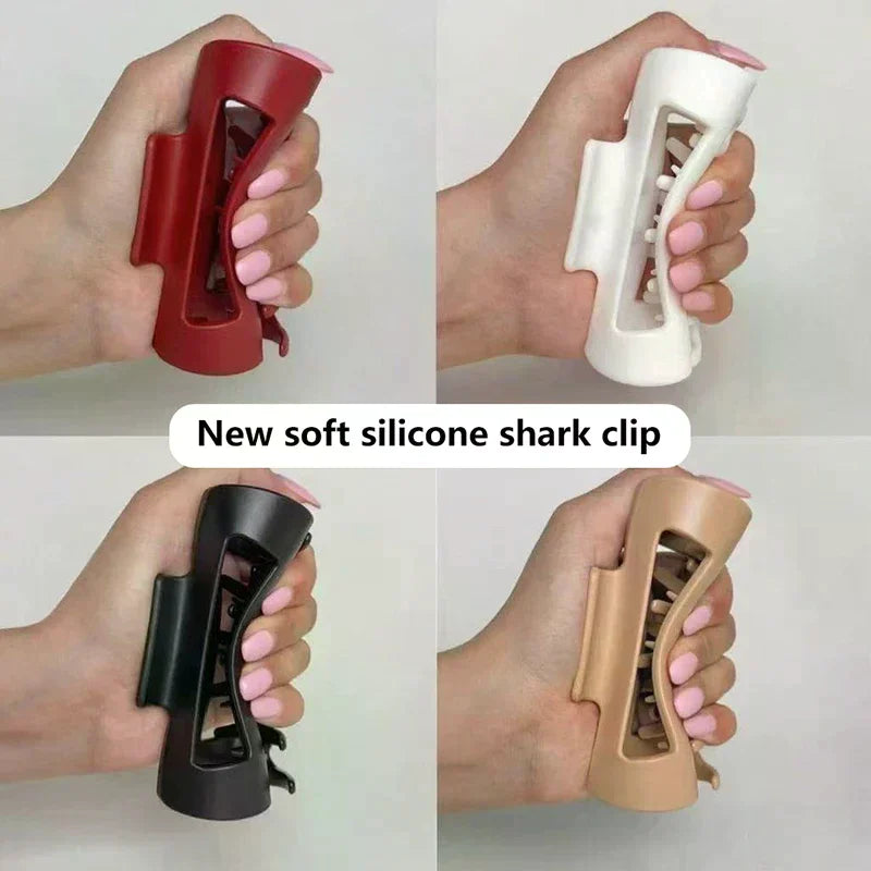 Soft Hair Grab Girls Clips Silicone Simple Fashion Versatile Items Zpaxo