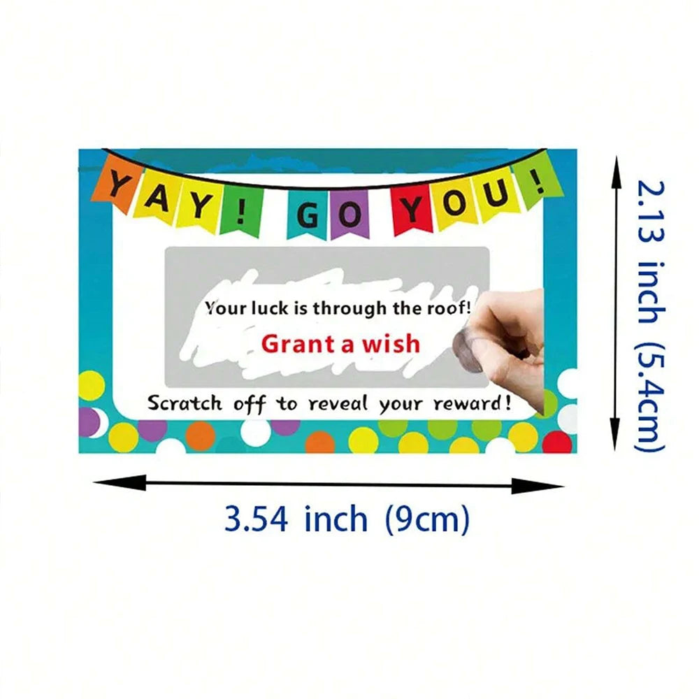 50Pcs Scratch-Off Cards Game Prizes for Classroom Students School Recognition Rewards Zpaxo
