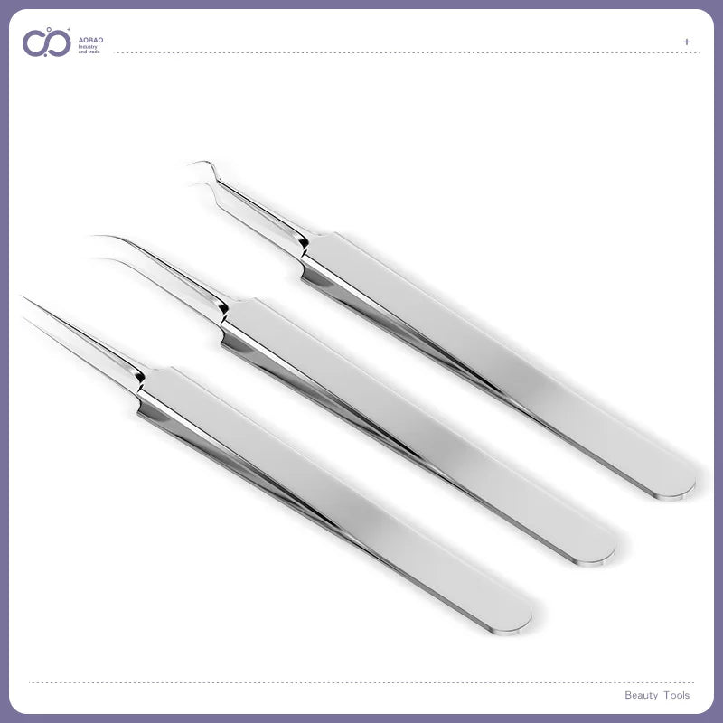 8/5/4PCS Hair Tweezers Acne Blackhead Removal Needles Kit Black Dots Cleaner Pore Cleaner Deep Cleansing Face Skin Care Tools Zpaxo