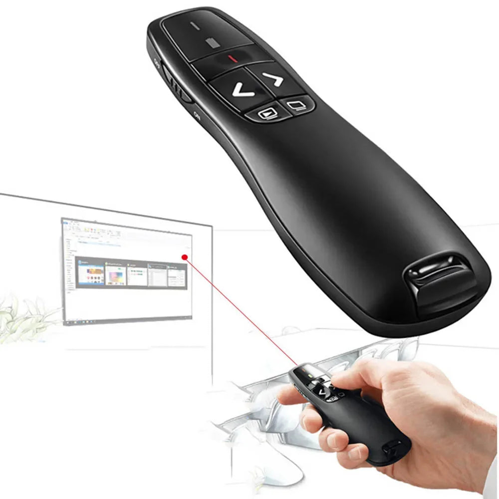 2.4GHz PPT Flip Pen Pointer Wireless USB Powerpoint Presentation Clicker Presenter for Powerpoint Remote Control with Red Light Zpaxo