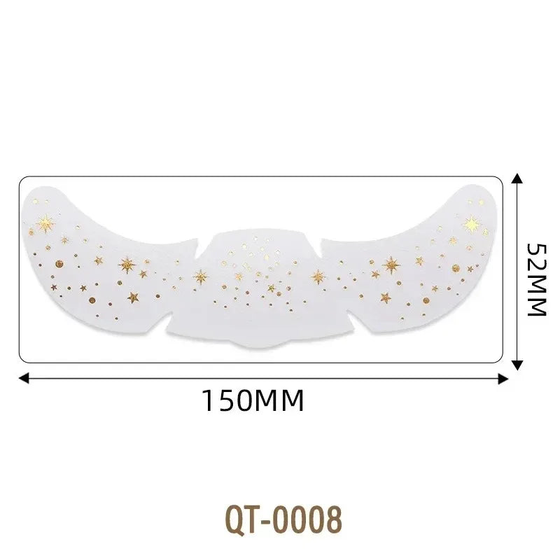 6pcs Hot Stamping Freckles Patches Metallic Radiation Glitter Golden Silver Fake Freckles Temporary Tattoo Stickers Face Makeup Zpaxo 08Gold-6 Sheets