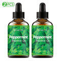 Peppermint essential oil, with its herbal scent, is suitable for aromatherapy diffusion and body massage,and also nourishes hair Zpaxo Peppermint 2PCS 30ml peppermint