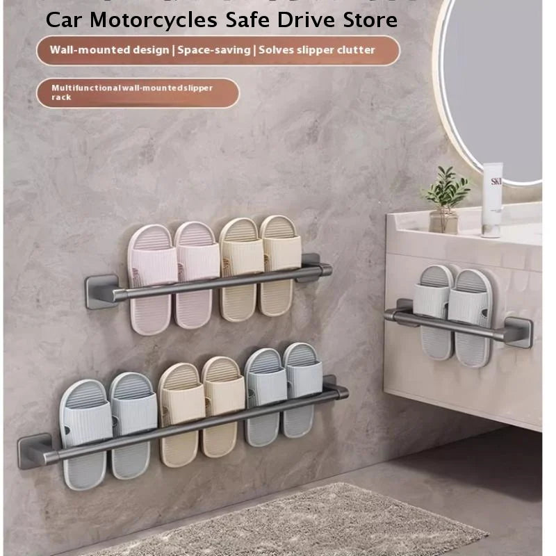 Non-drilling Towel Rack Double Layer Self Adhesive Bathroom Shower
