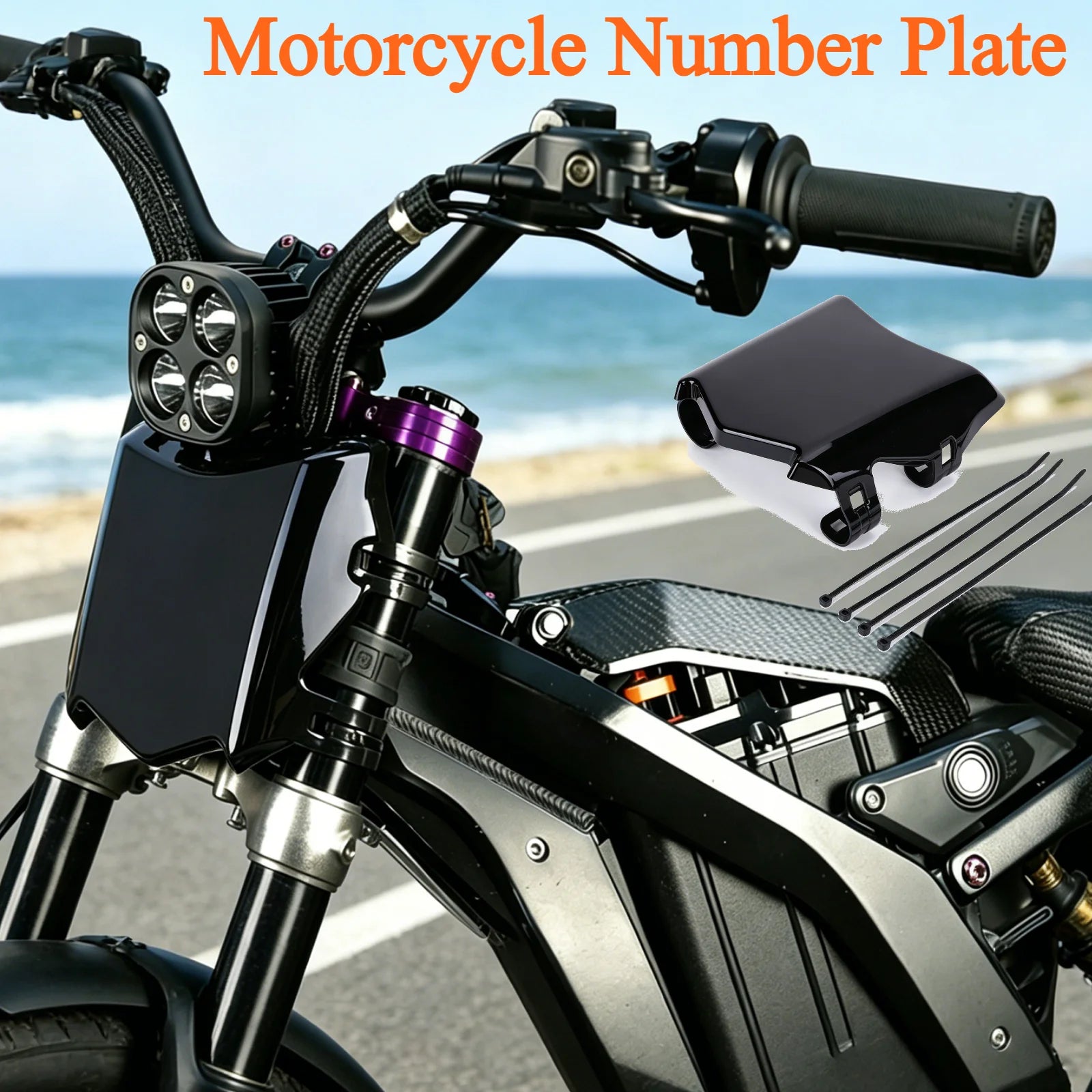Number Plate For SurRon Light Bee Motorcycle Accessories Front License Plate For Talaria Sting/ Ridstar Q20 Electric Dirt E-Bike Zpaxo