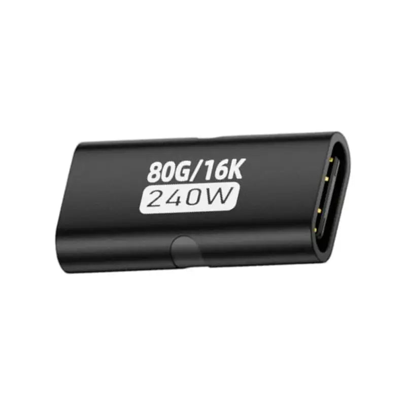 Aluminum USB C Female Adapter 240W 80Gbps 16K 60HZ Converter Fast Zpaxo