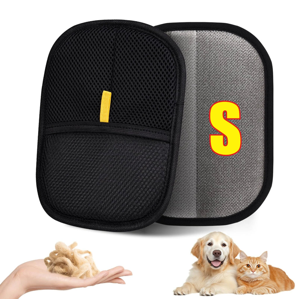 Pet Electrostatic Hair Removal Gloves Dog Cat Hair Removal Brush Gloves Hair Adhesive Gloves Carpet Clothing Hair Cleaning Brush Zpaxo BLACK-S 5PCS