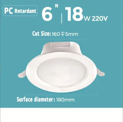 LED Emergency Recessed Downlight – Motion Sensor & Battery Backup