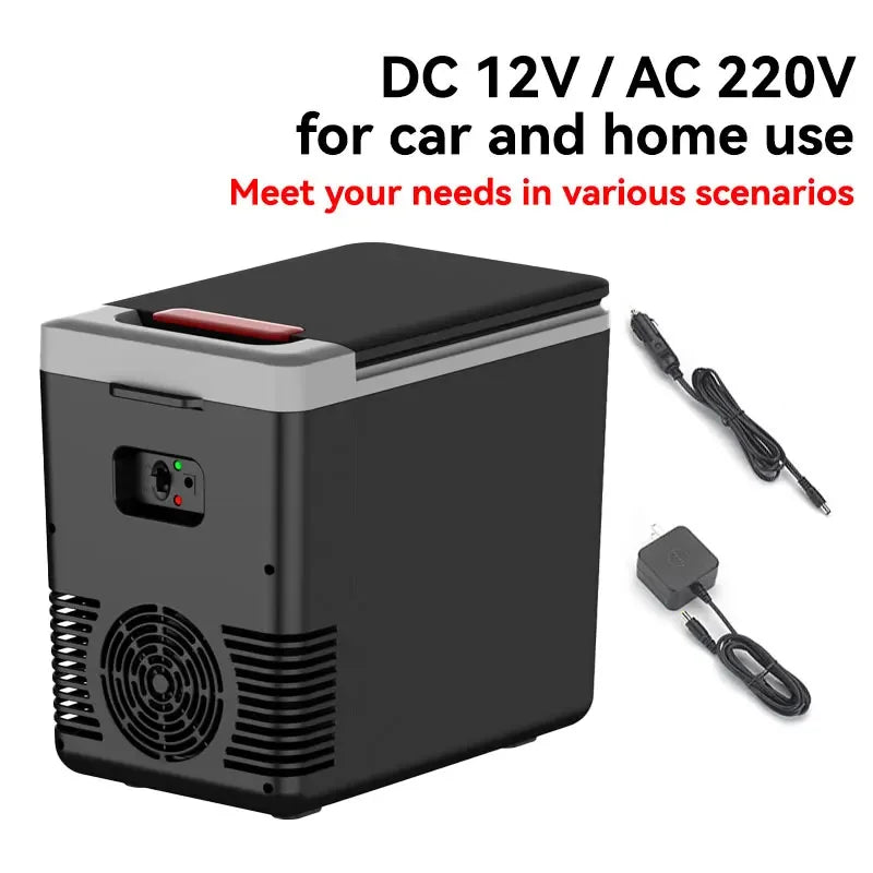 220V Home Refrigerator 12V Car Refrigerator Outdoor Freezer Heater 10L Mini Auto Cooler & Warmer Electric Fridge Portable Icebox Zpaxo 101803-EU EU