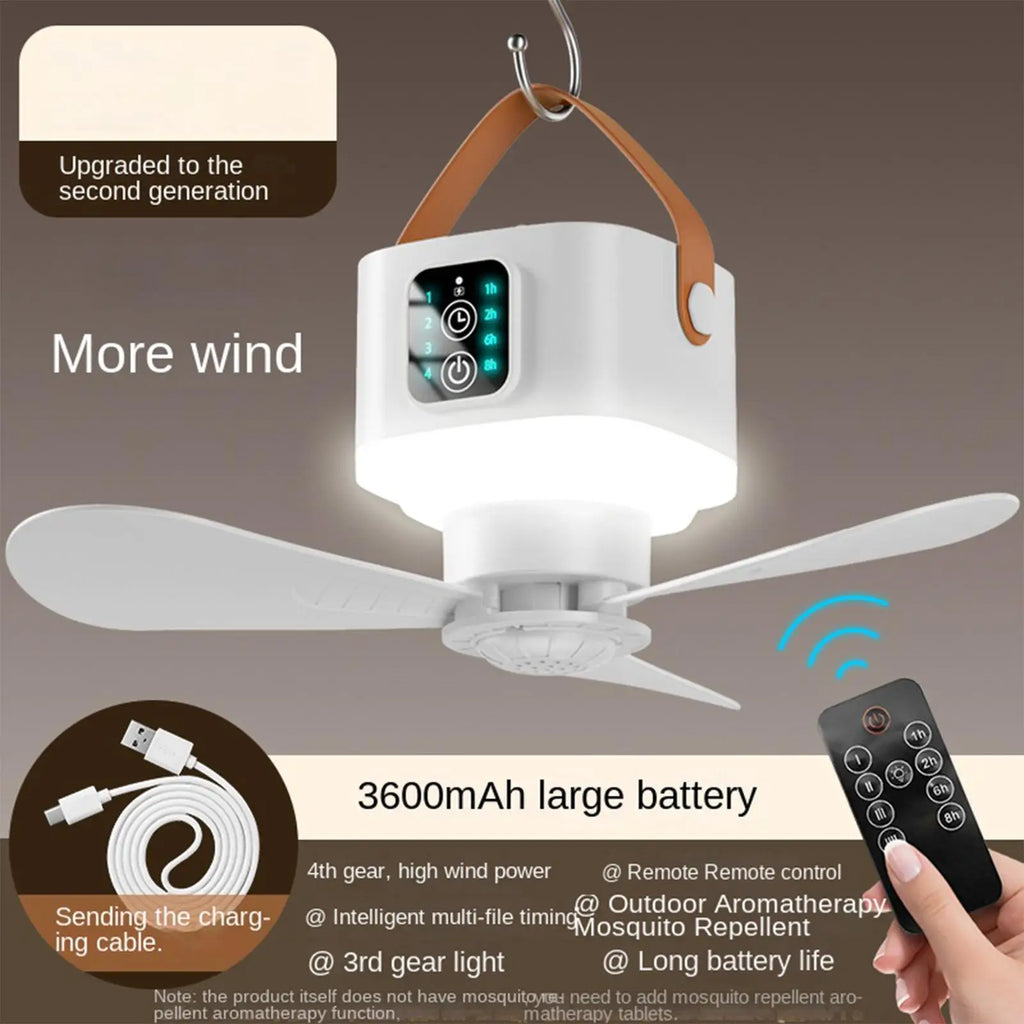 Rechargeable Ceiling Fan Remote Control 3600mAh LED Light Gazebo
