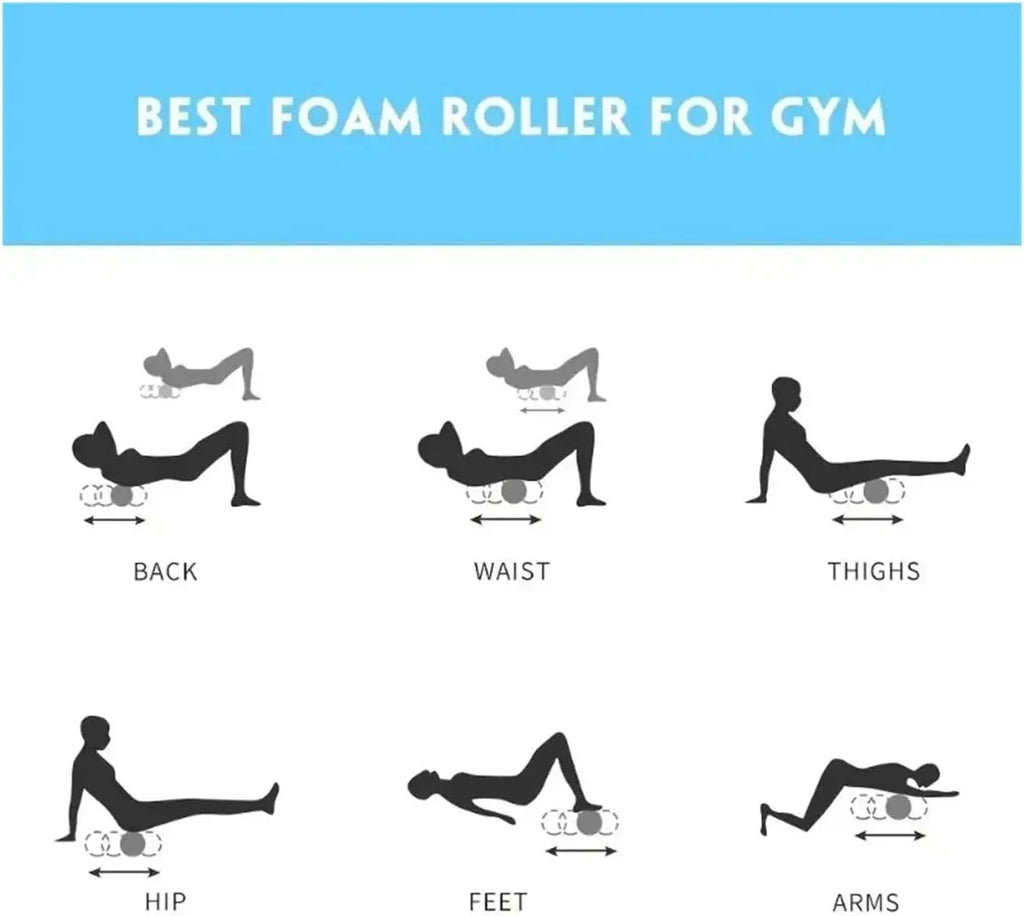 13" High-Density Foam Roller – Yoga, Pilates & Core Workouts