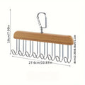 Wooden Multi-hook Hanger Organizer Space-saving Storage Rack