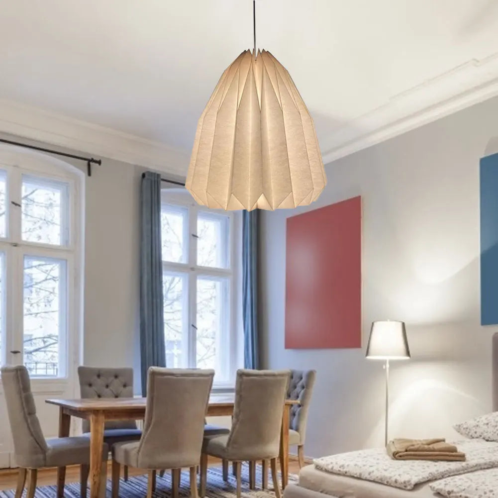 Chandelier Lamp Shade Nordic Style Paper Lantern Shade Creative Folding Pendant Light Shade for Living Room Decor Zpaxo