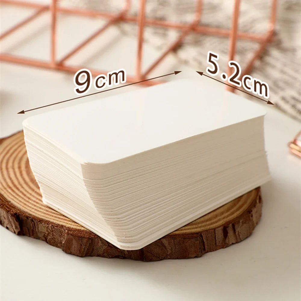 100/50/20PCS Color Kraft Paper Card Retro Double Sided Word Card DIY Postcard Gift Greeting Invitation Card Note Message Card Zpaxo