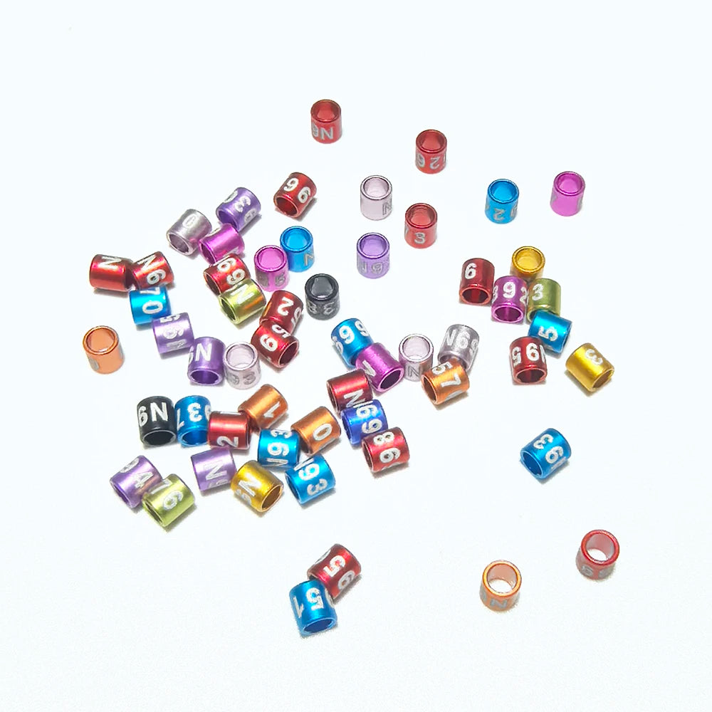 Lot Closed Finch Rings Non-custom Random-character Color-mixture