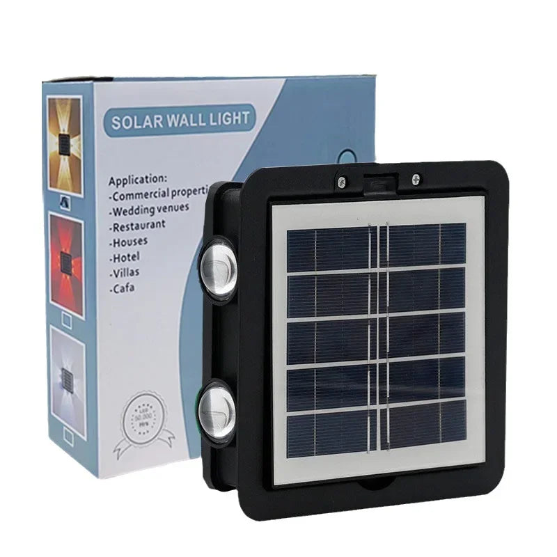 Solar Led Wall Lights Up Down Luminous Courtyard Washer Lamp Outdoor Zpaxo