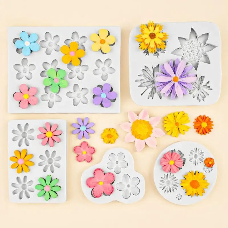 1Pc Cookie Cupcake Chocolate Baking Mold Mini Rose Camellia Flower Silicone Sugarcraft Mold Fondant Cake Decorating Tools Zpaxo