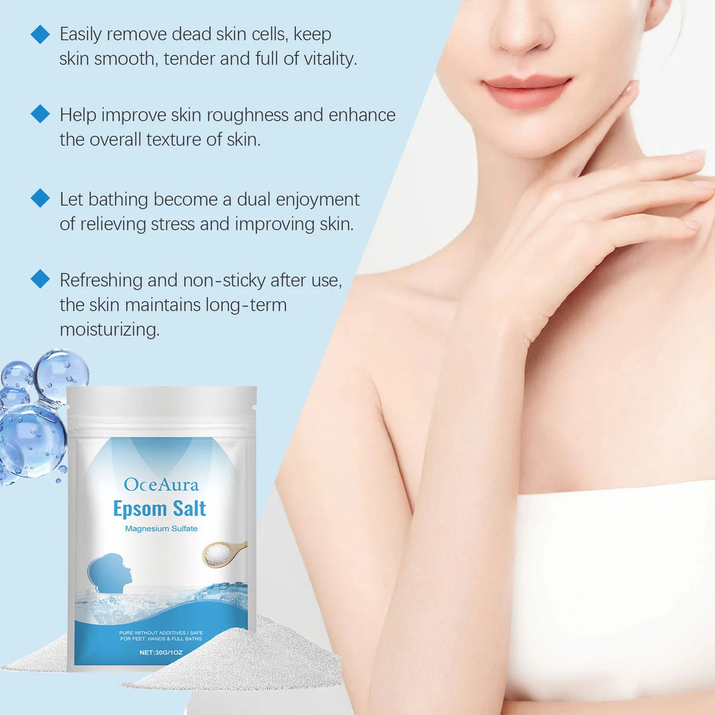 OceAura Epsom Salt Bath Soak – Muscle Relief & Skin Care Epsom Salt Bath Soak Zpaxo