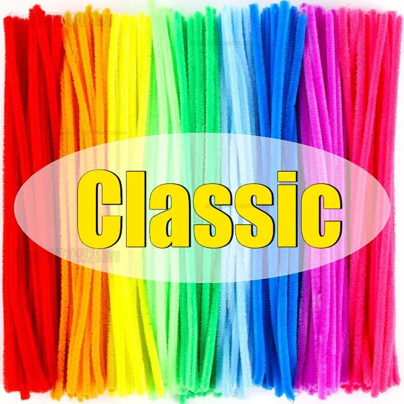 Cleaner Pipe Cleaners for Crafts Creative Chenille Stem Wire Pipe Cleaners Creative Leisure Hobby Diy Plush Stem Twisted Stick Zpaxo Classic 600PCS