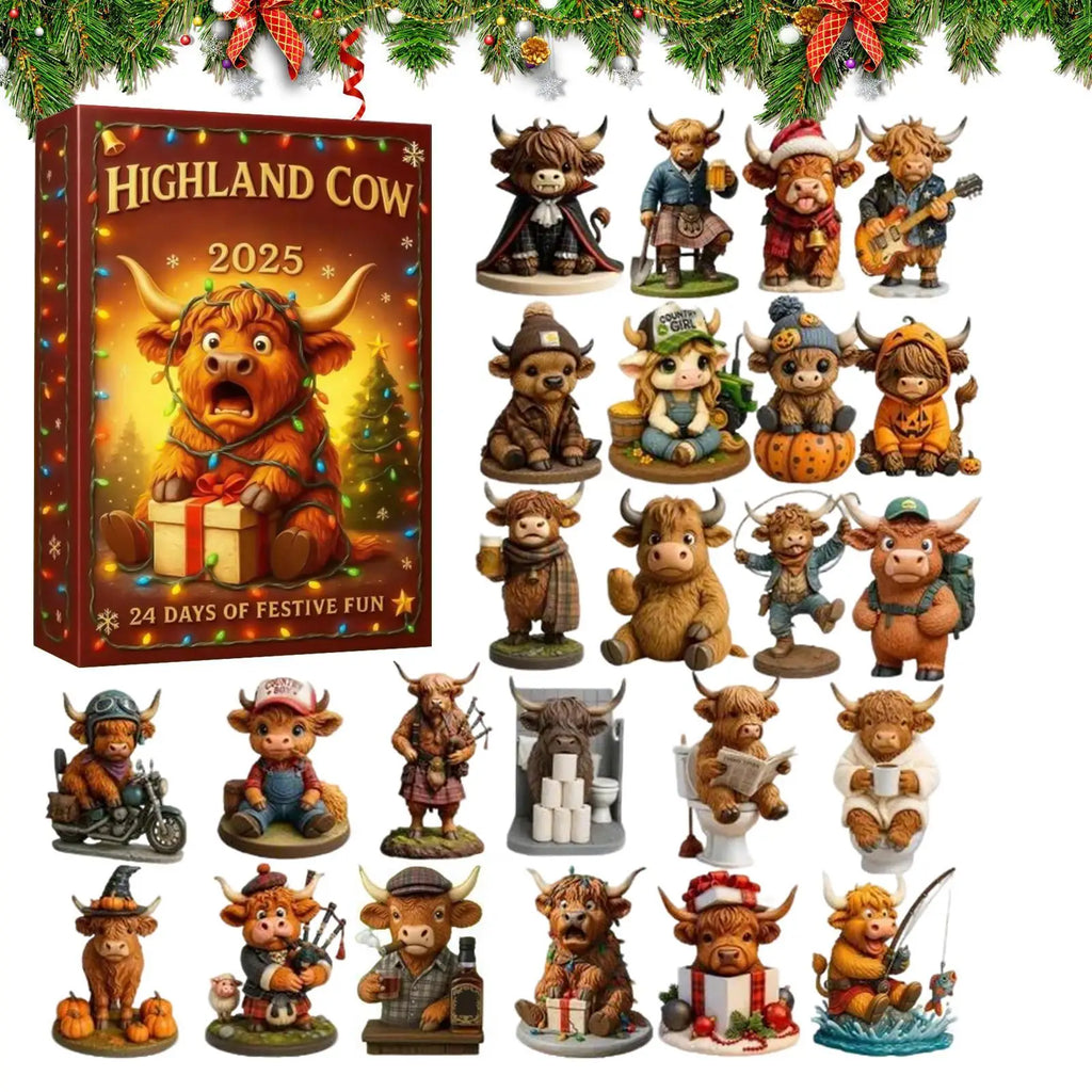 Christmas Countdown Calendar 2D Acrylic Hangable Ornaments Holiday