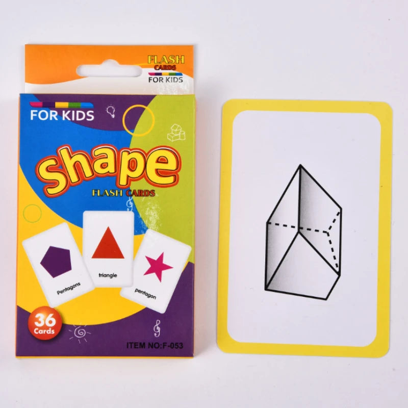 36pcs Cognition Cards Body Parts Animal Fruits Double Side Flashcards Early Educational Gifts Zpaxo Shape