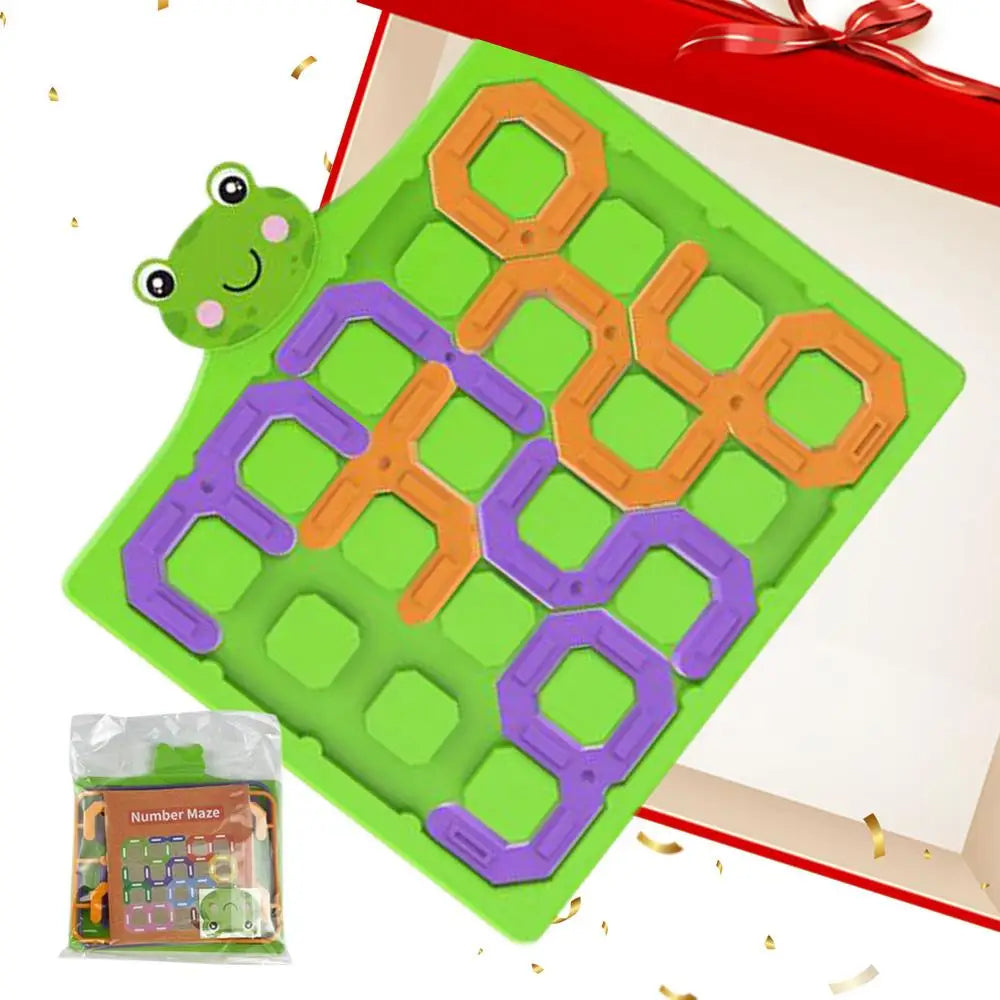 Number Puzzle Number Maze Game For Kid Interactive Educational Playgame Toy For Girl Home Playtime Boy Hand-Eye Coordination Zpaxo Frog China Mainland