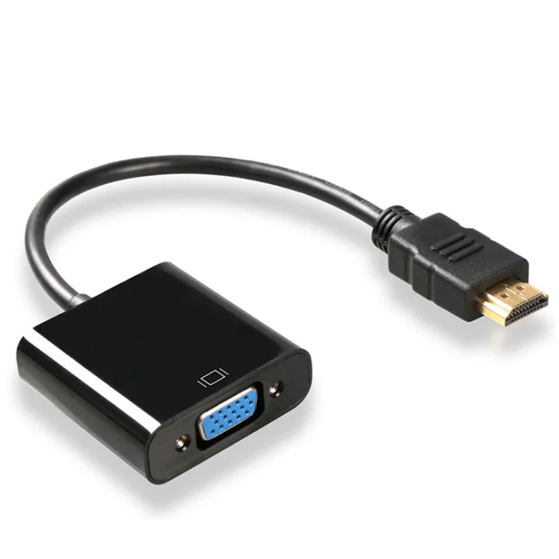 Speed HDTV VGA Adapter Male Female Converter HD Scaler Video Cable Zpaxo black 0.25m