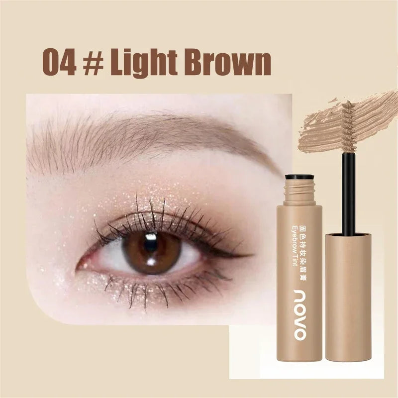 4 Color Liquid Dyeing Eyebrow Cream Coffee Brown Eyebrow Enhancers Cream Long Lasting Waterproof Natural Mascara Eye Brow Tinted Zpaxo 04