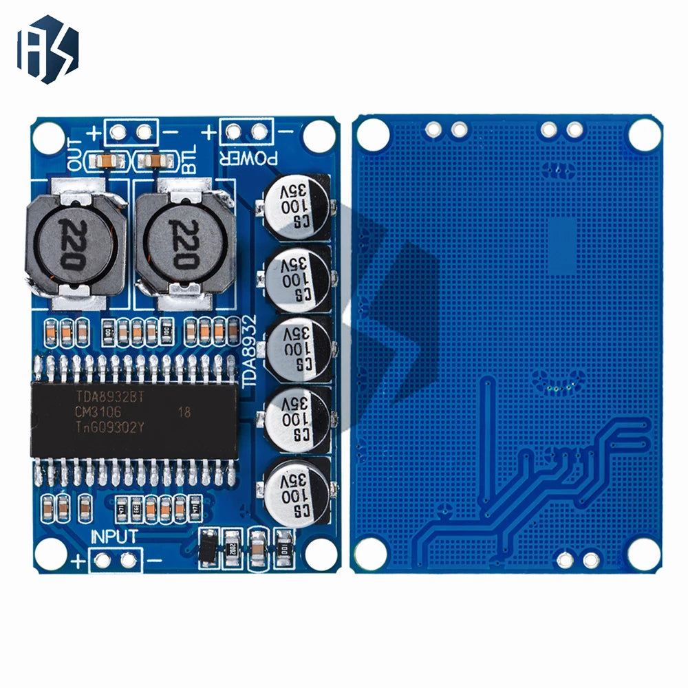 1pcs Digital power amplifier board module 35w mono amplifier module High-power TDA8932 low power consumption Zpaxo