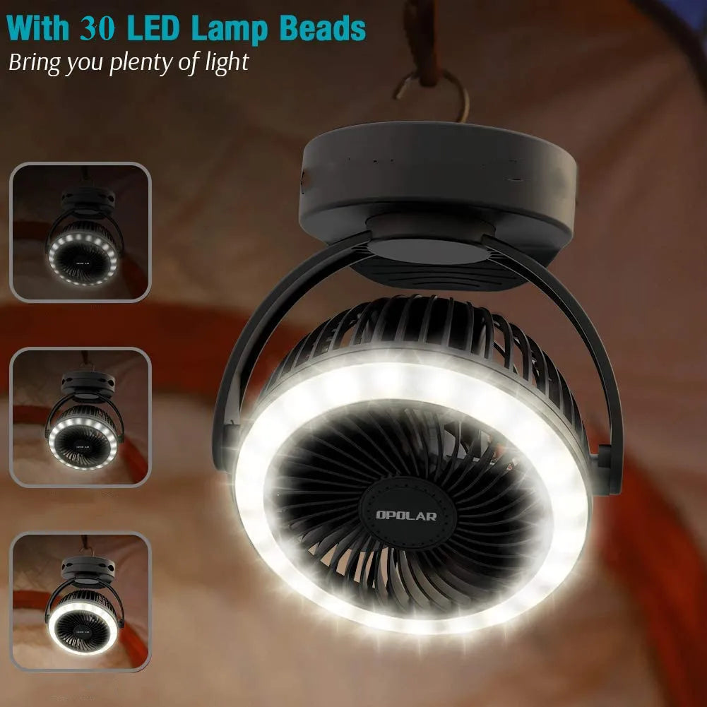 Portable Rechargeable Led Camping Lights Outdoor Fan Lighting USB Zpaxo