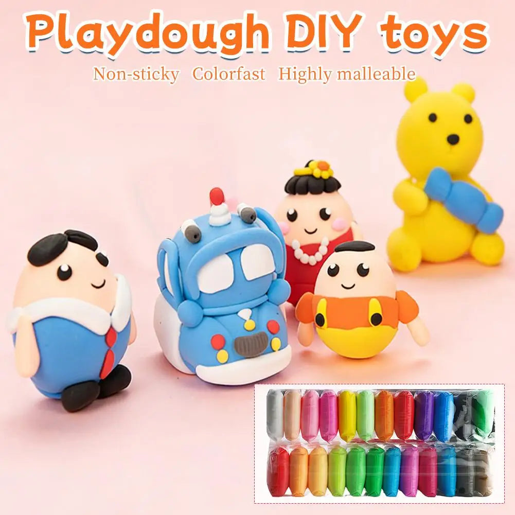 Magic Air Dry Clay Non-toxic Modeling Toy Kids Toddlers Vibrant