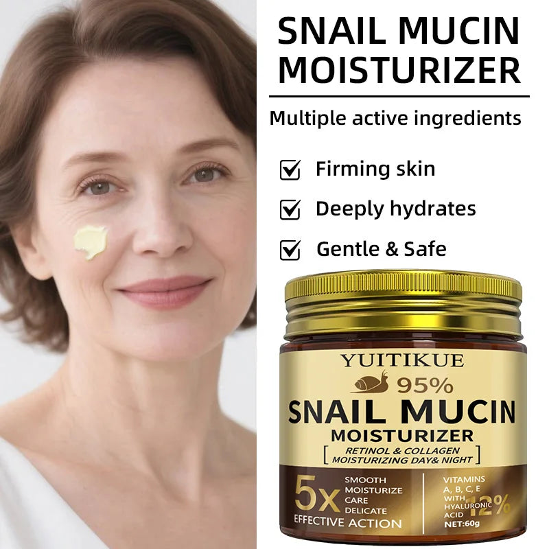 Snail Mucin Cream with Retinol & Collagen – 60g Moisturizer Face Moisturizer Cream Zpaxo