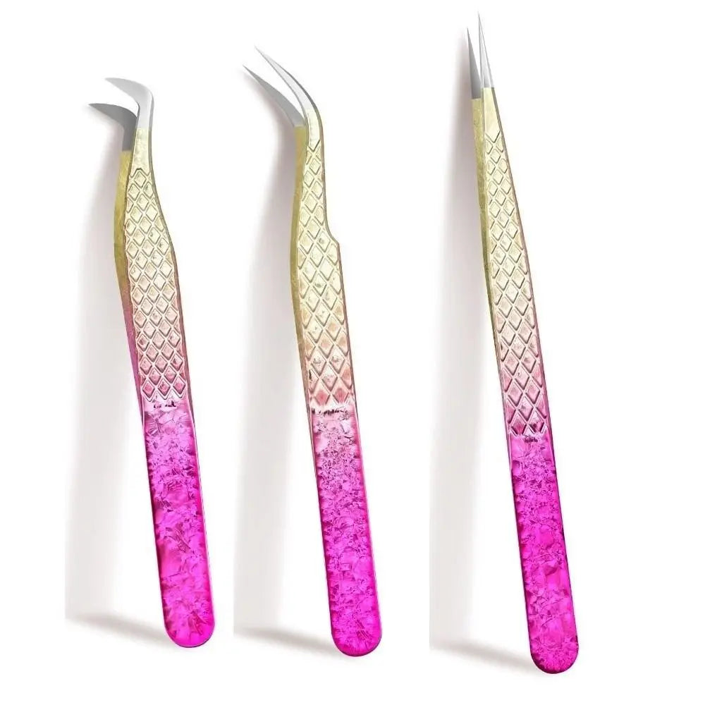 Professional Eyelash Tweezers Ice Flower 3D Accurate Eyebrow Grafting Zpaxo