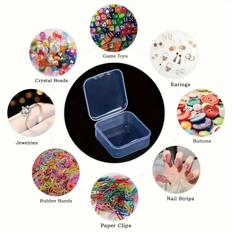 Storage Box Clear Plastic Containers Lids Multipurpose Organizer Zpaxo