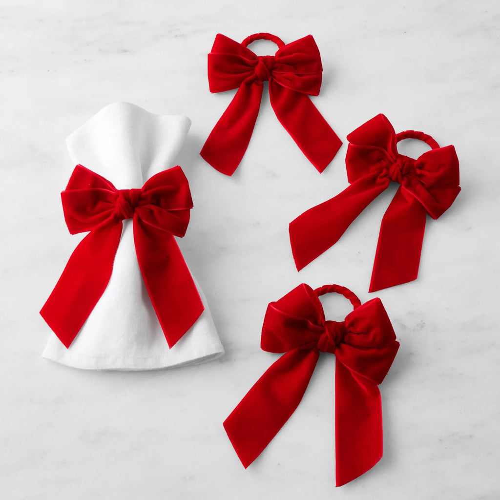 Formal Satin Napkin Holders Bow Tie Design Wedding Tables Christmas