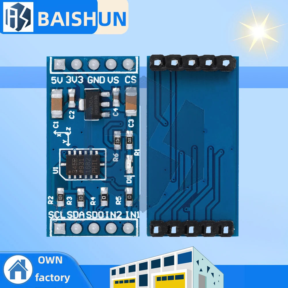 1PCS 3-Axis Digital Accelerometer (ADXL345): Gravity & Tilt Sensor Module – Compatible for Arduino Zpaxo