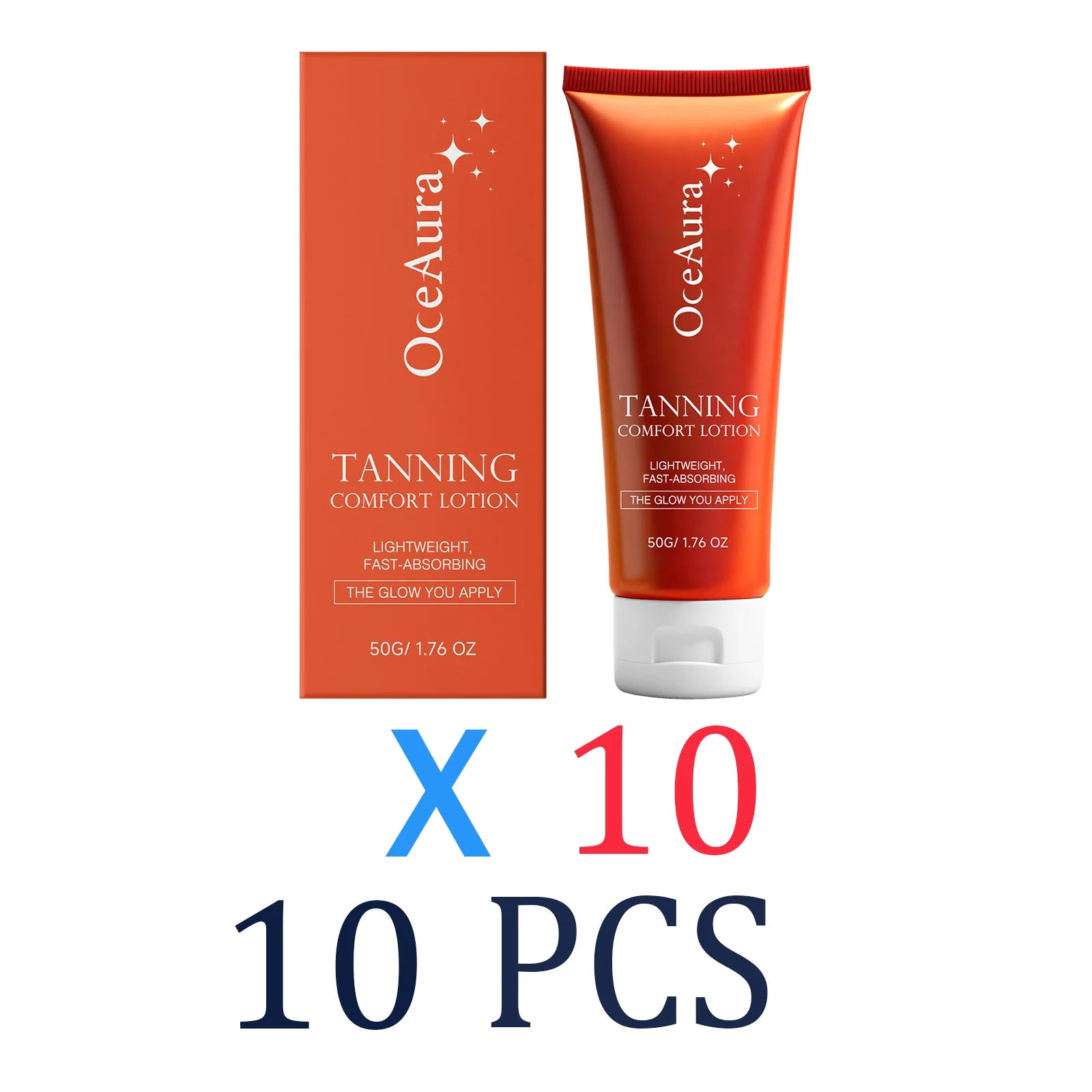 Nourishing Body Lotion Self Tanner Natural Glow Hydrating Sun Kissed Fast Drying Streak Free Long Lasting Moisturizing 50ml DHA Zpaxo 10 Pcs