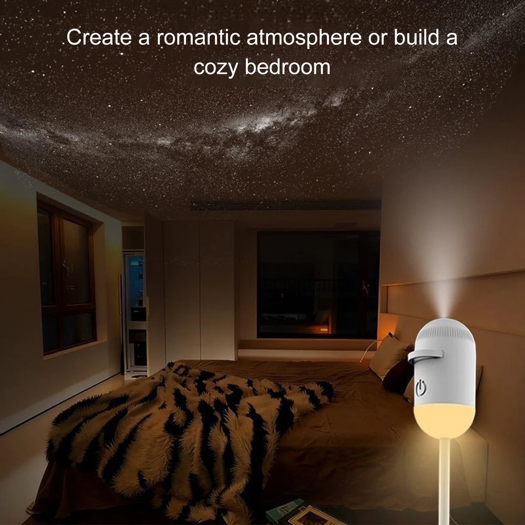 Mini Galaxy Star Projector Night Light Starry Sky Ambient Lamp USB