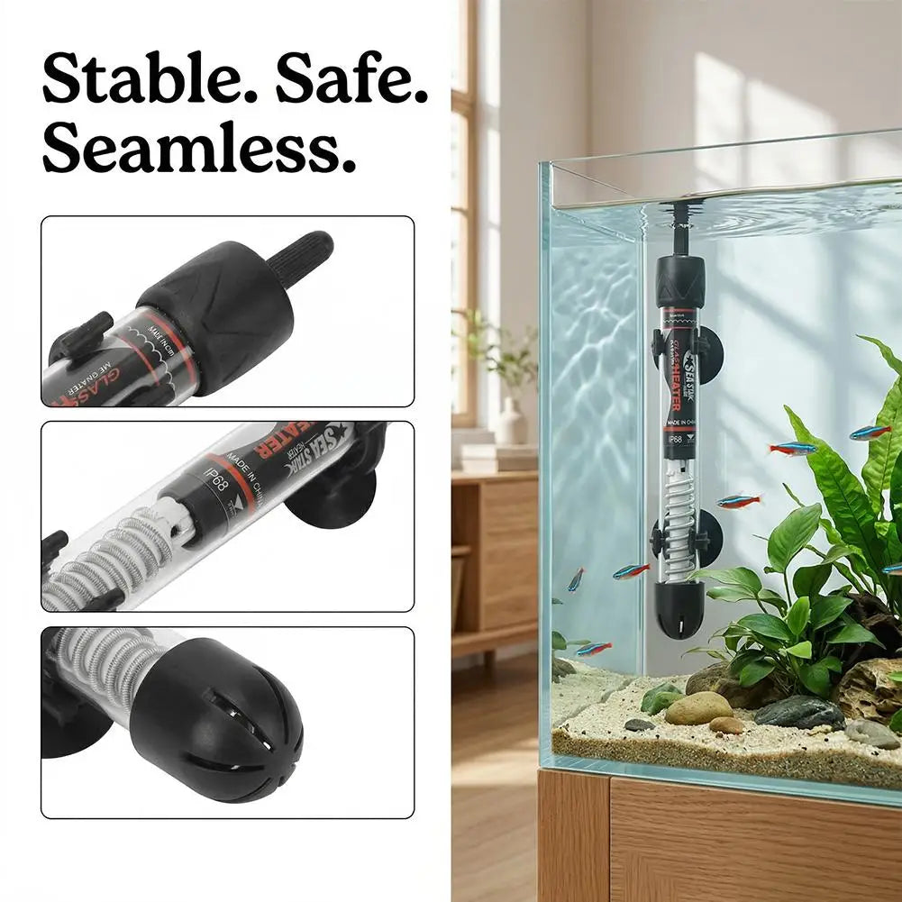 Submersible Aquarium Heater 25W–300W | Fish Tank Heating Rod Aquarium Heater Zpaxo