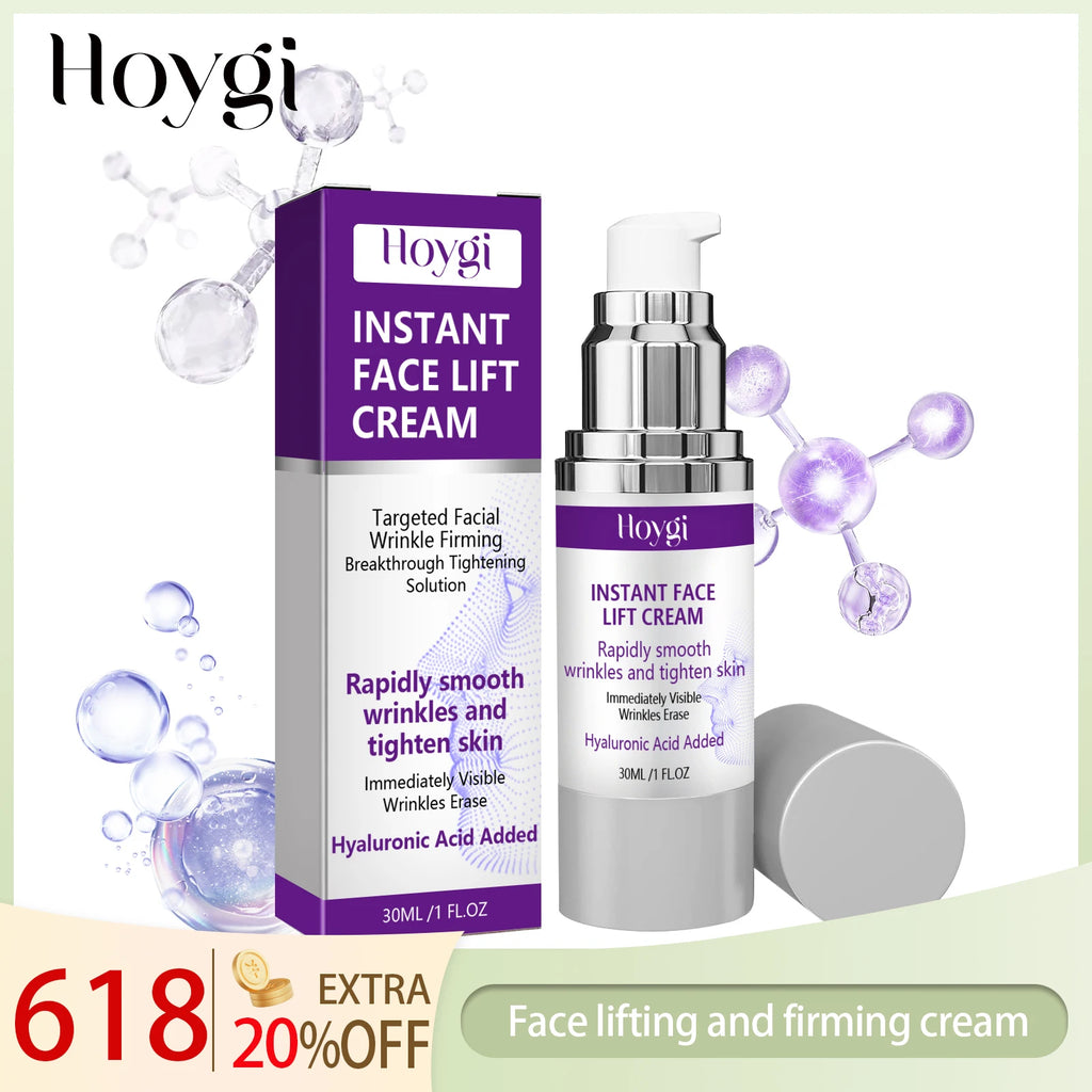 Hoygi Lifting Firming Face Cream Collagen Peptides Contouring Hydration All Skin Types Fast Absorbing Non-Greasy Zpaxo