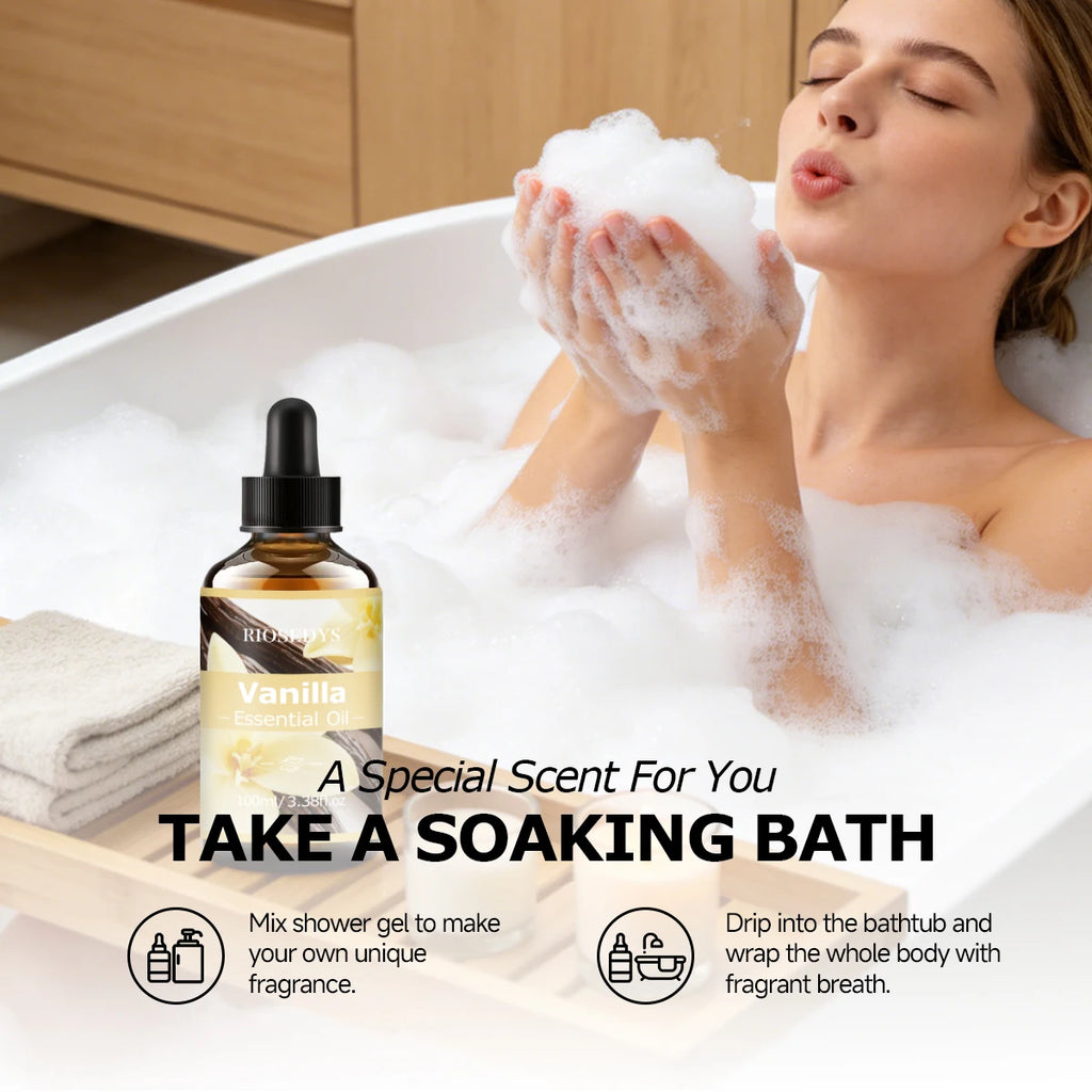 VANILLA ESSENTIAL OIL Moisturizing Nourishing Massage Suitable Zpaxo