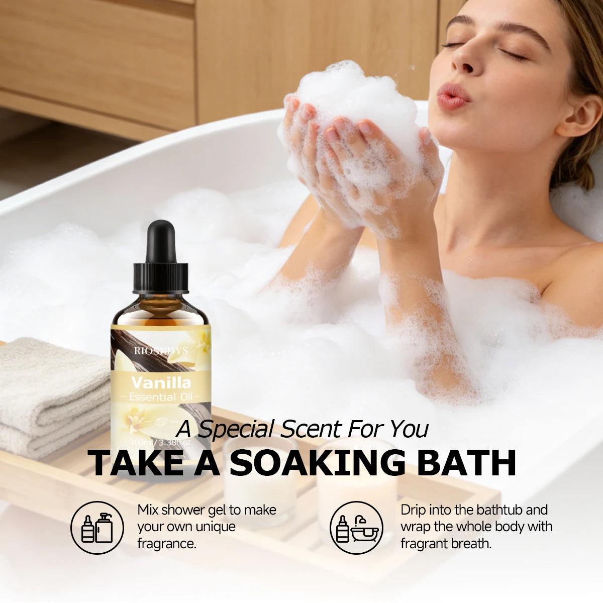 VANILLA ESSENTIAL OIL Moisturizing Nourishing Massage Suitable Zpaxo