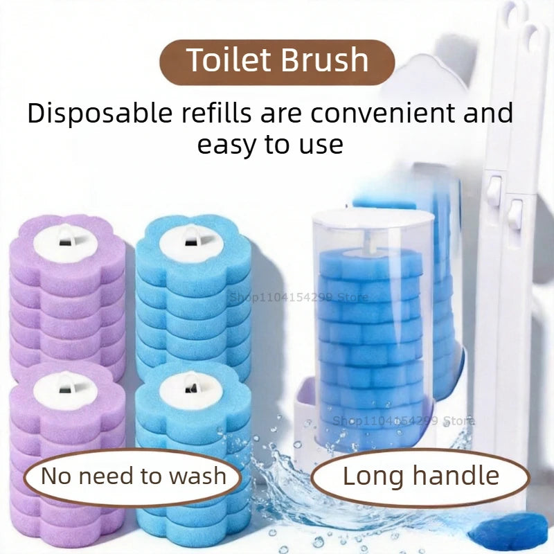 Cleaning Brushes Set Toilet Brush Head Replacement Toilet Cleaning Brush Wall-Mounted Standing Dual-Use Replacement Brush Heads Zpaxo