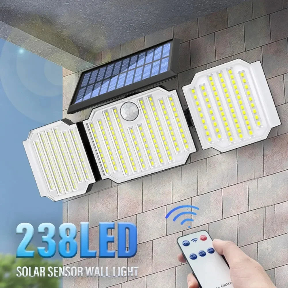 Solar Outdoor Lights Motion Sensor LED Safety Light Remote 3 Mode Zpaxo