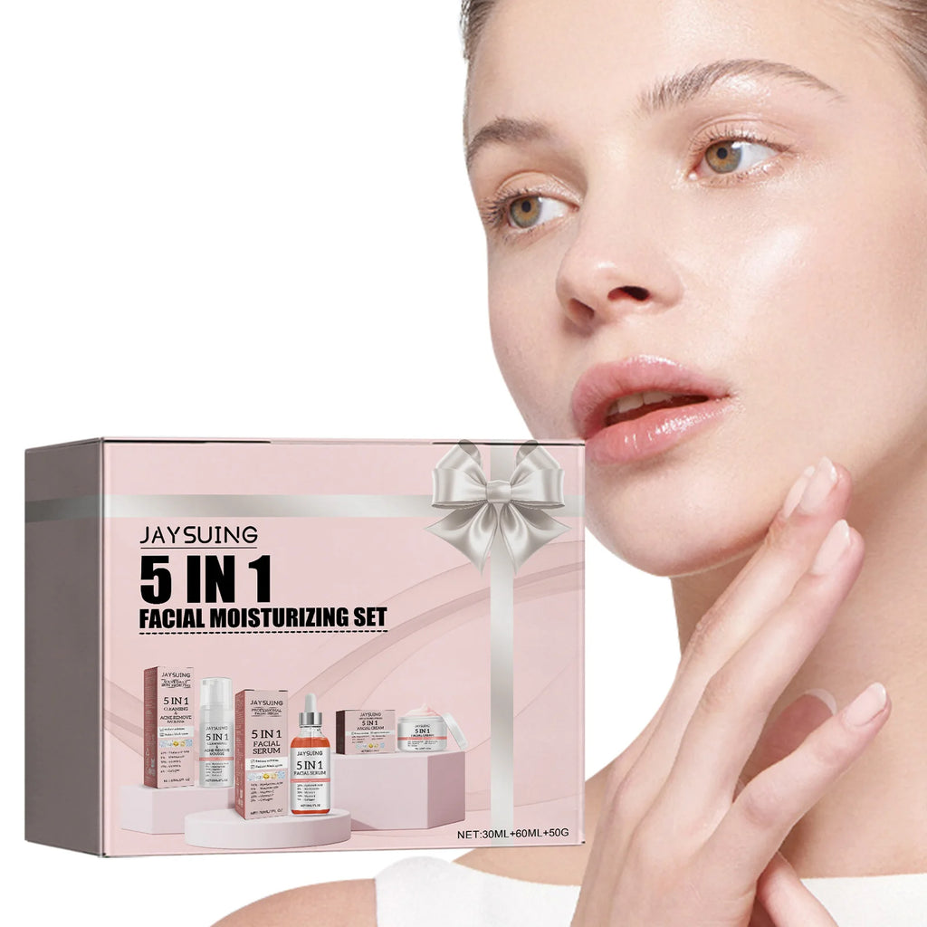 Jaysuing 5-in-1 Collagen Facial Kit – Hydrate, Brighten & Firm Facial Skincare Set Zpaxo