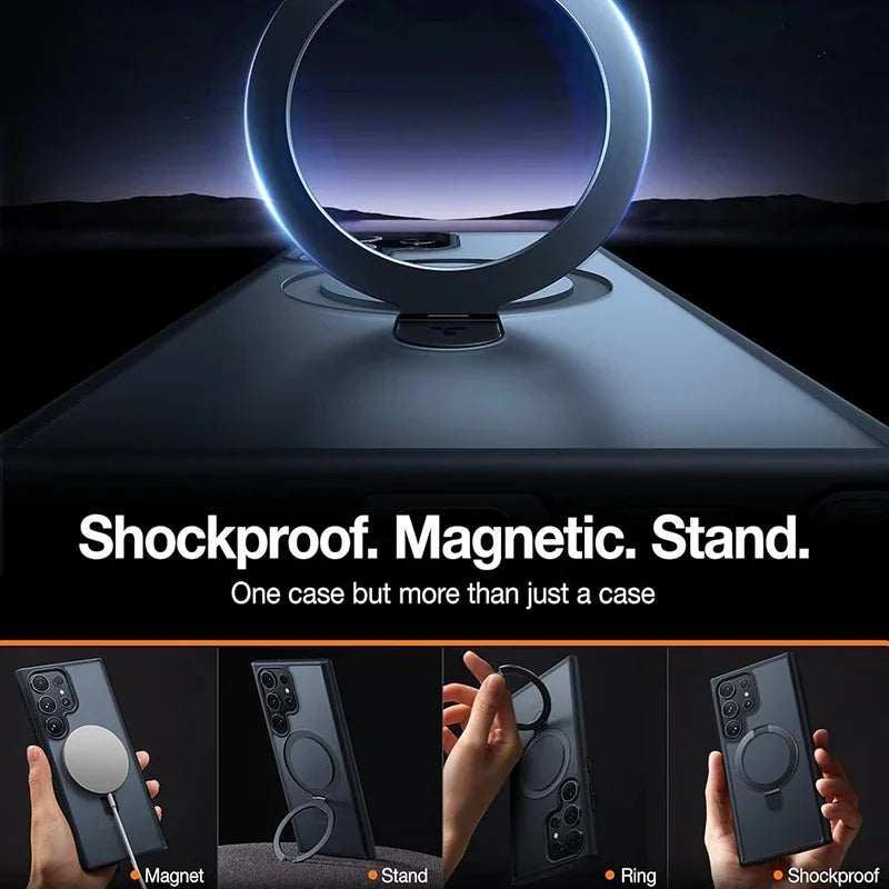 Magnetic Mobile Phone Case Ring Kickstand Samsung Galaxy S26 S25 S24