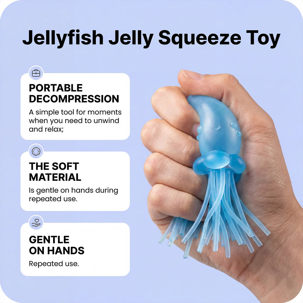 Jellyfish Squishy Stress Relief Toy – Slow Rebound Sensory Ball Squishy Stress Toy Zpaxo