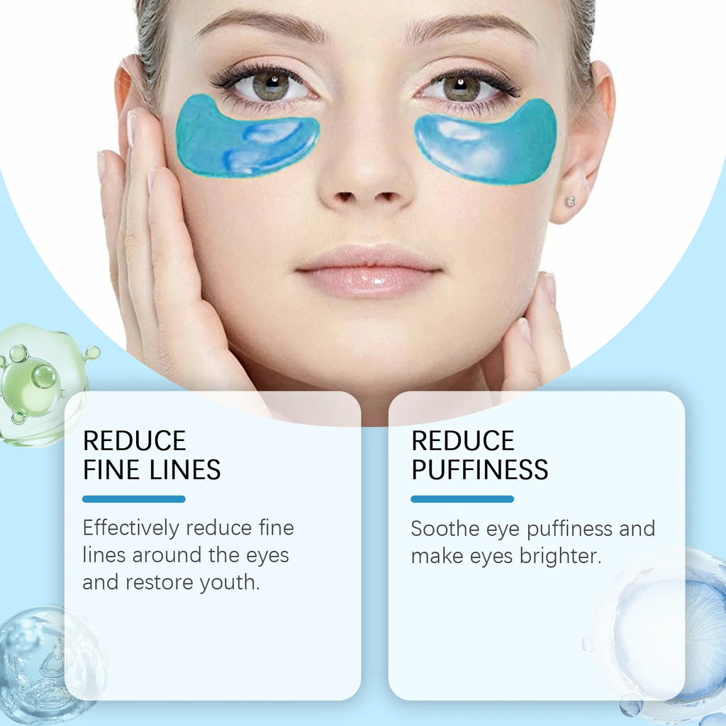 Eye Patches Dark Circles Puffiness with Hydrating Gel Technology Soothing Fine Lines Care for Sensitive Dry Skin Women 60 Pcs Zpaxo