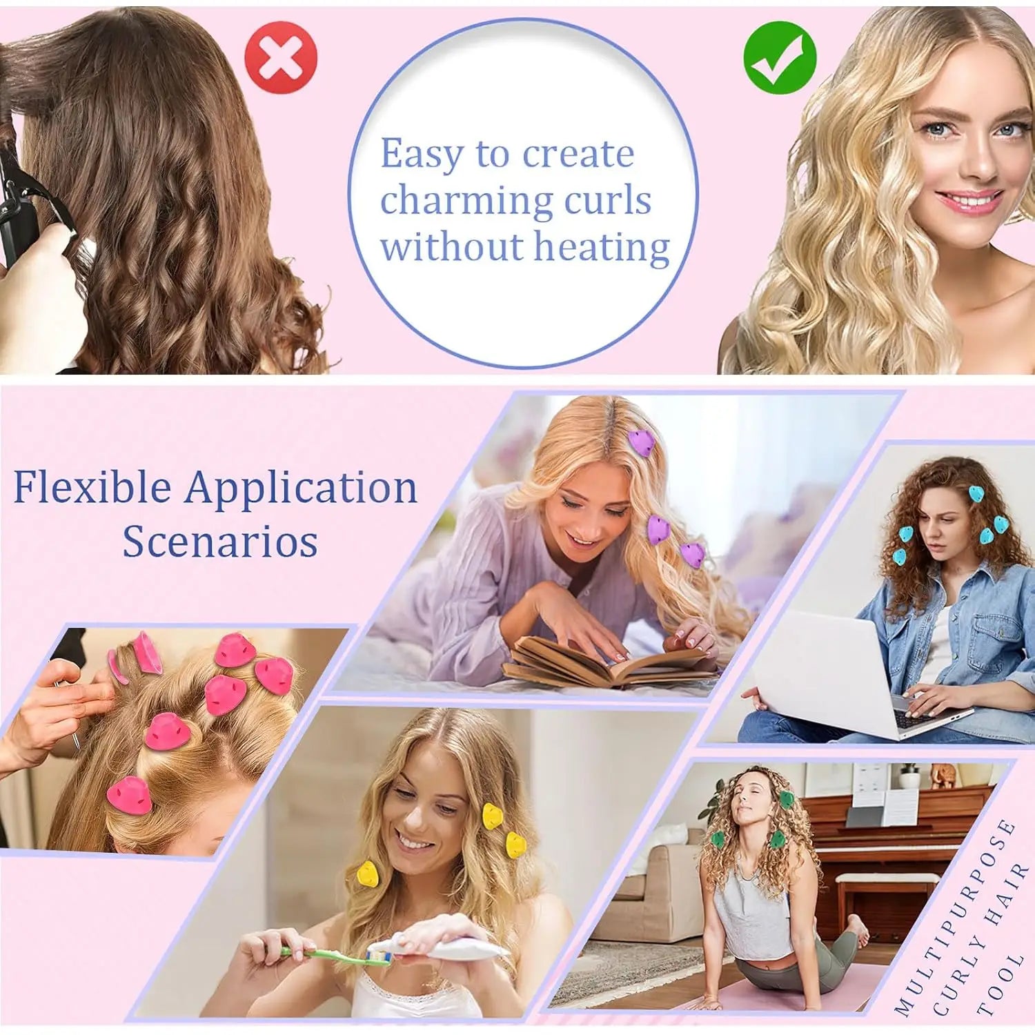 Heatless Overnight Mushroom Hair Curlers | 8 or 16 Piece Set