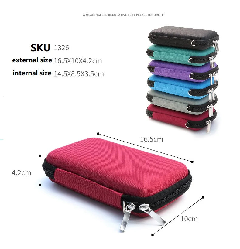 External Hard Drive Case Bag Electronics Accessories Organizer Estern Zpaxo